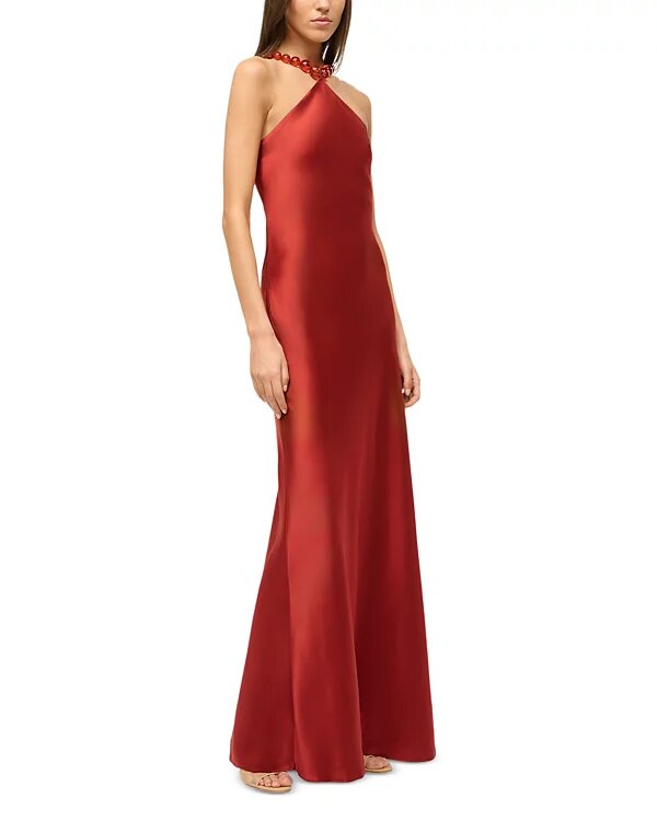 Cadence Beaded Halter Gown