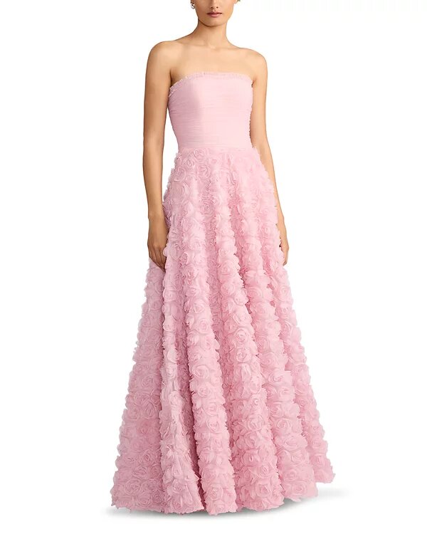 Wicked x Zac Posen Rose Appliqué Tulle Gown