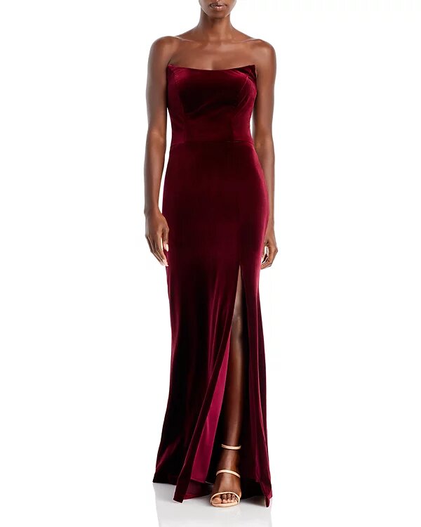 Strapless Velvet Gown