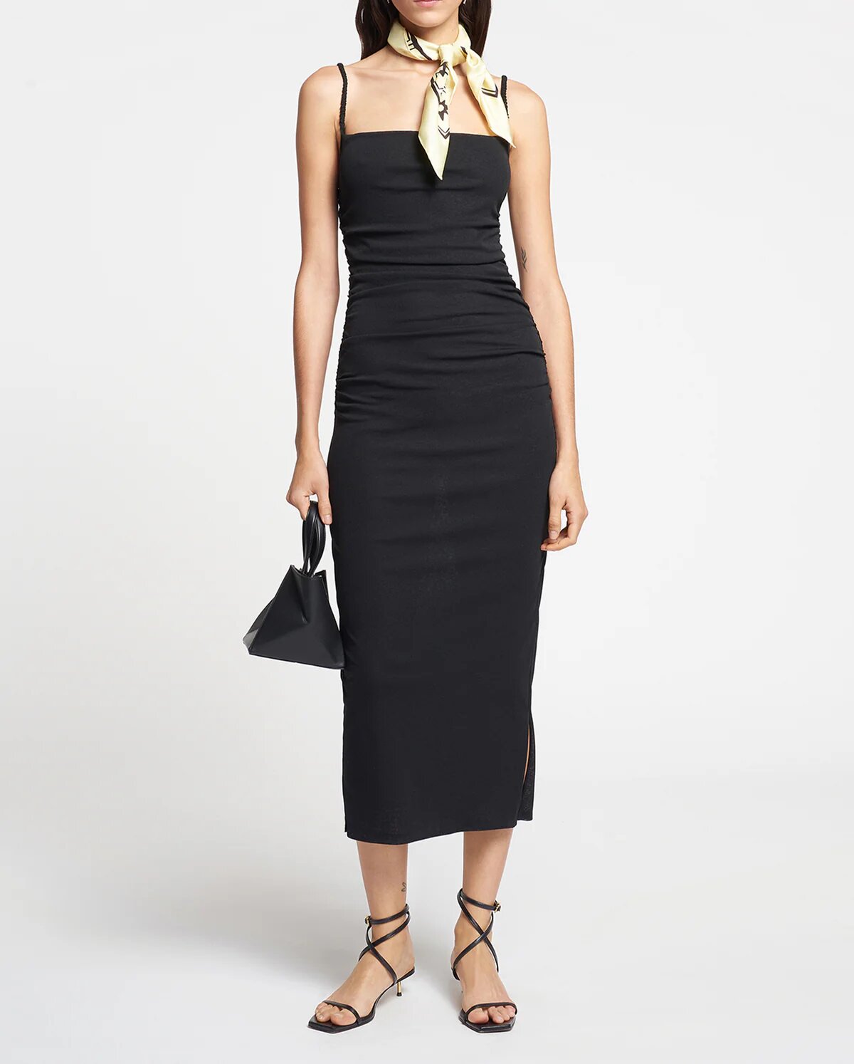 Alexa Mesh Jersey Midi Dress