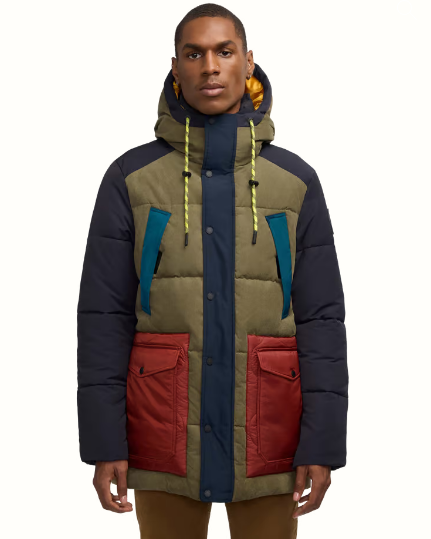 Arza Mixed Media Quilted Parka