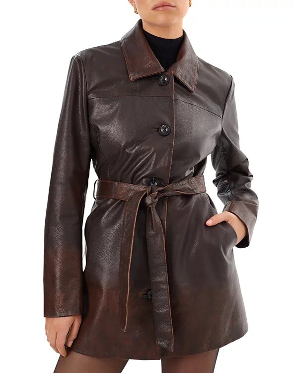 Short Leather Coat