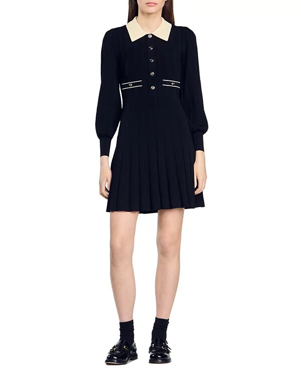 Sandro Lison Short Knit Dress