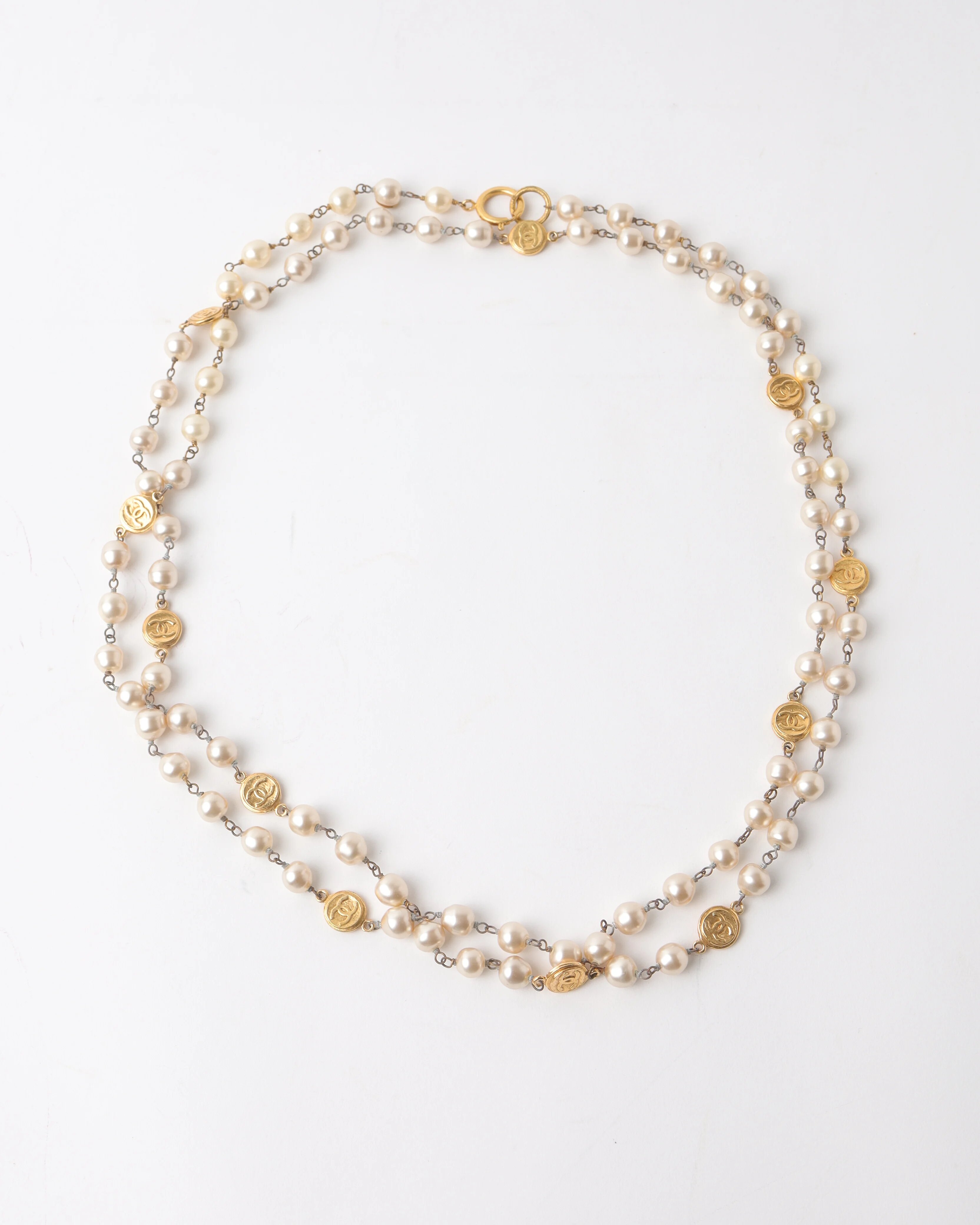 Layered Faux Pearl Necklace