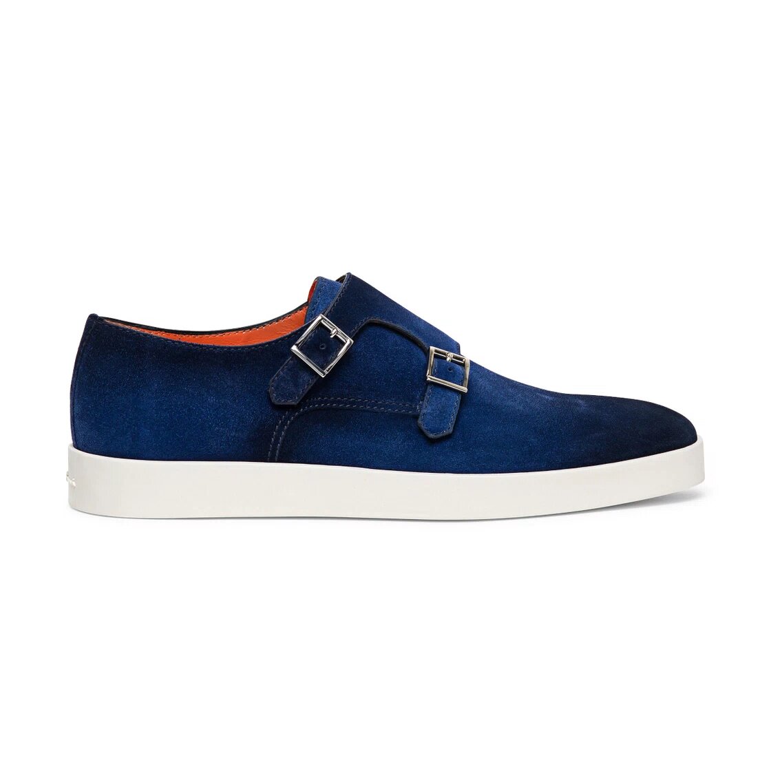 Men’s Blue Suede Double-Buckle Shoe