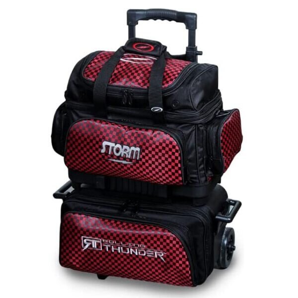 Storm 4 Ball Rolling Thunder Checkered Black Red Bowling Bag