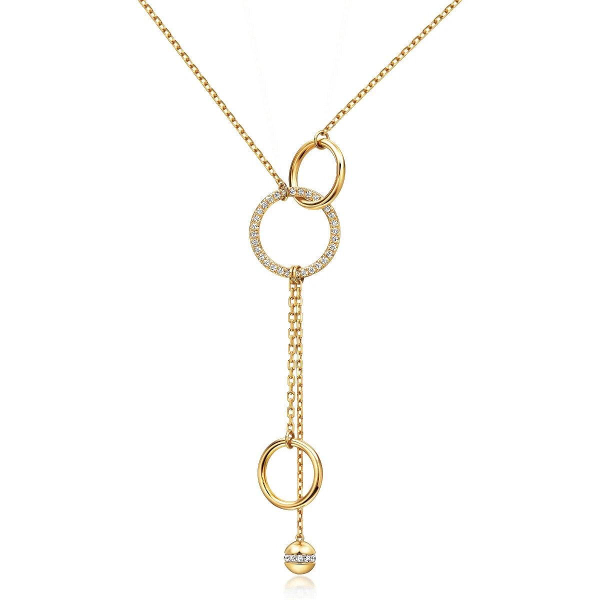 18K Yellow & White Gold Diamond Necklace