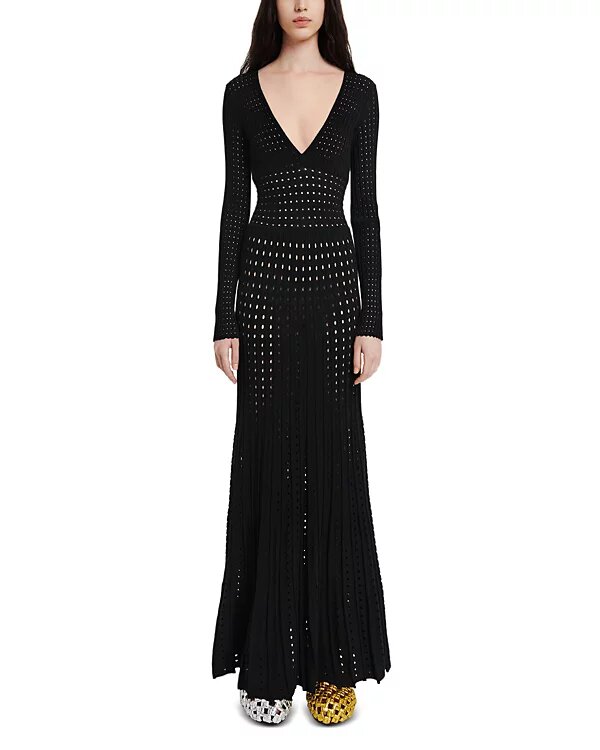 Perforated Knit Dress