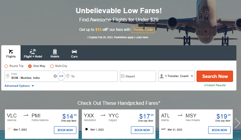 Find Flights under $29 !!!