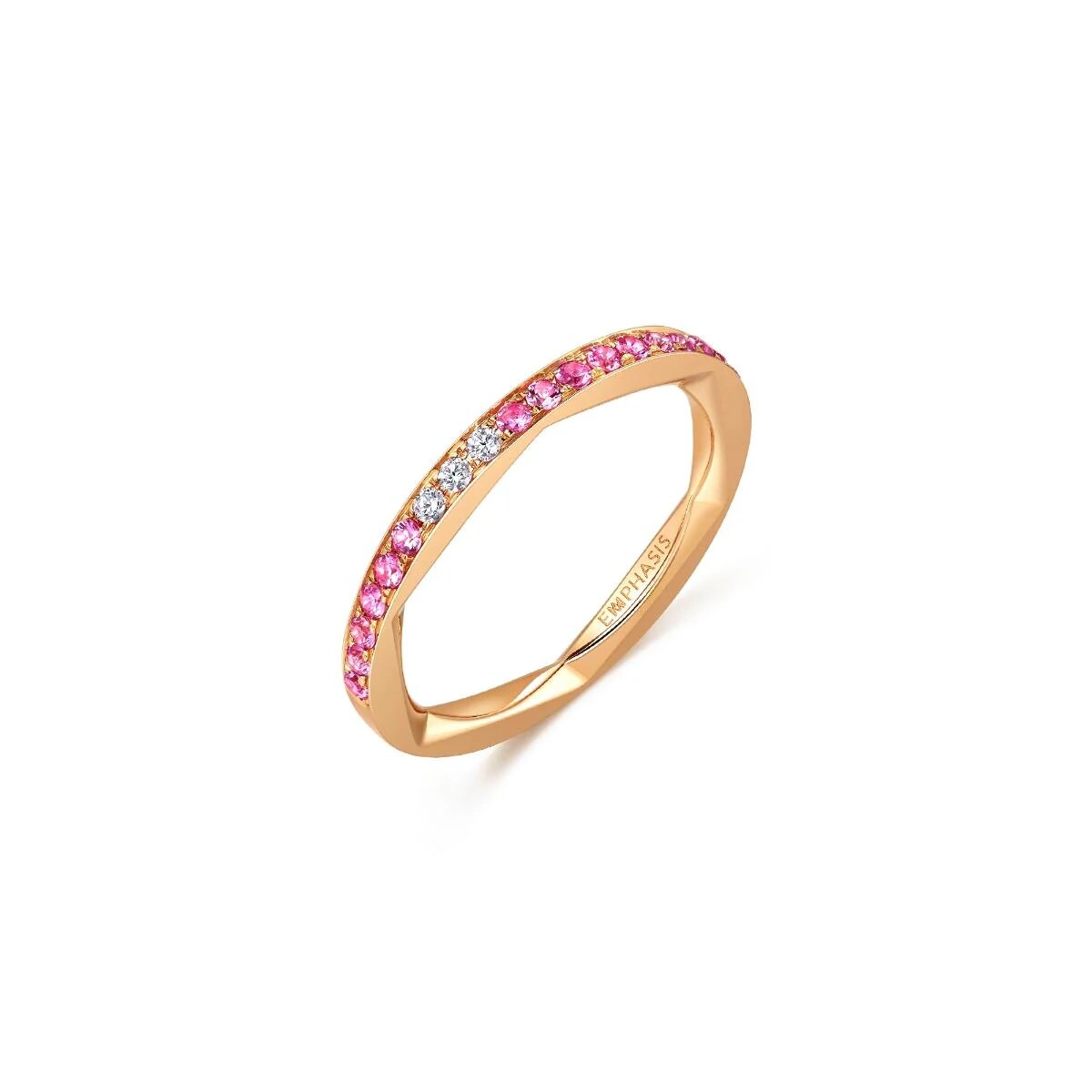 18K Rose Gold Pink Sapphire Ring