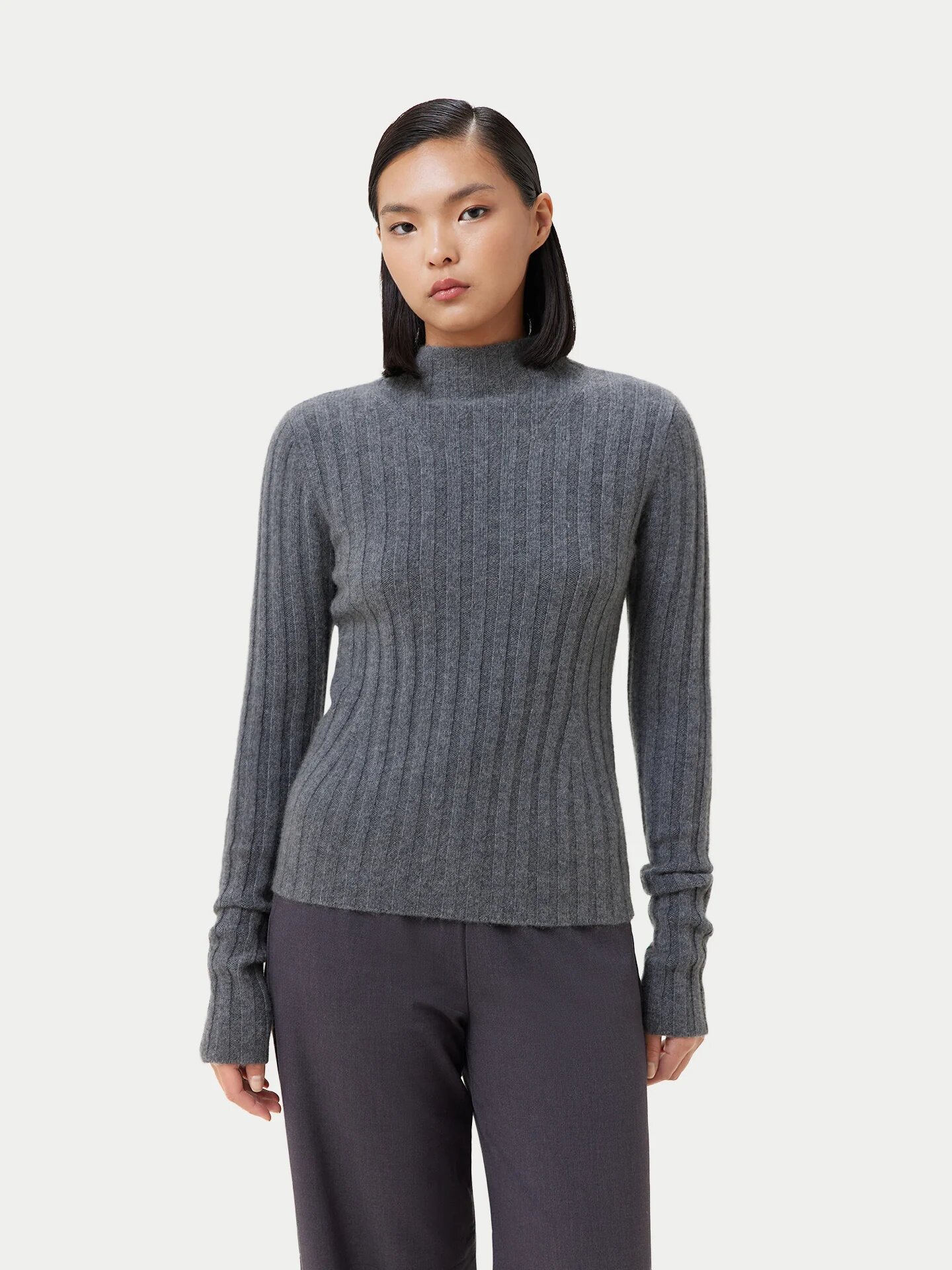 Cashmere Turn-Up Cuffs Sweater