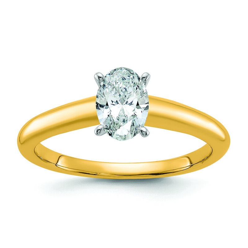 Lab Grown Solitaire Engagement Ring in 14k Yellow Gold