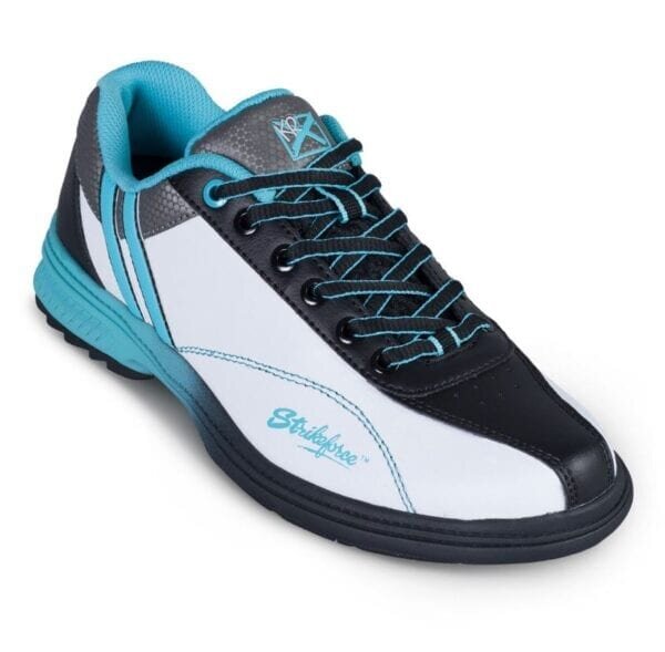 KR Strikeforce Starr White Black Teal Right Hand Wide Women’s Bowling Shoes